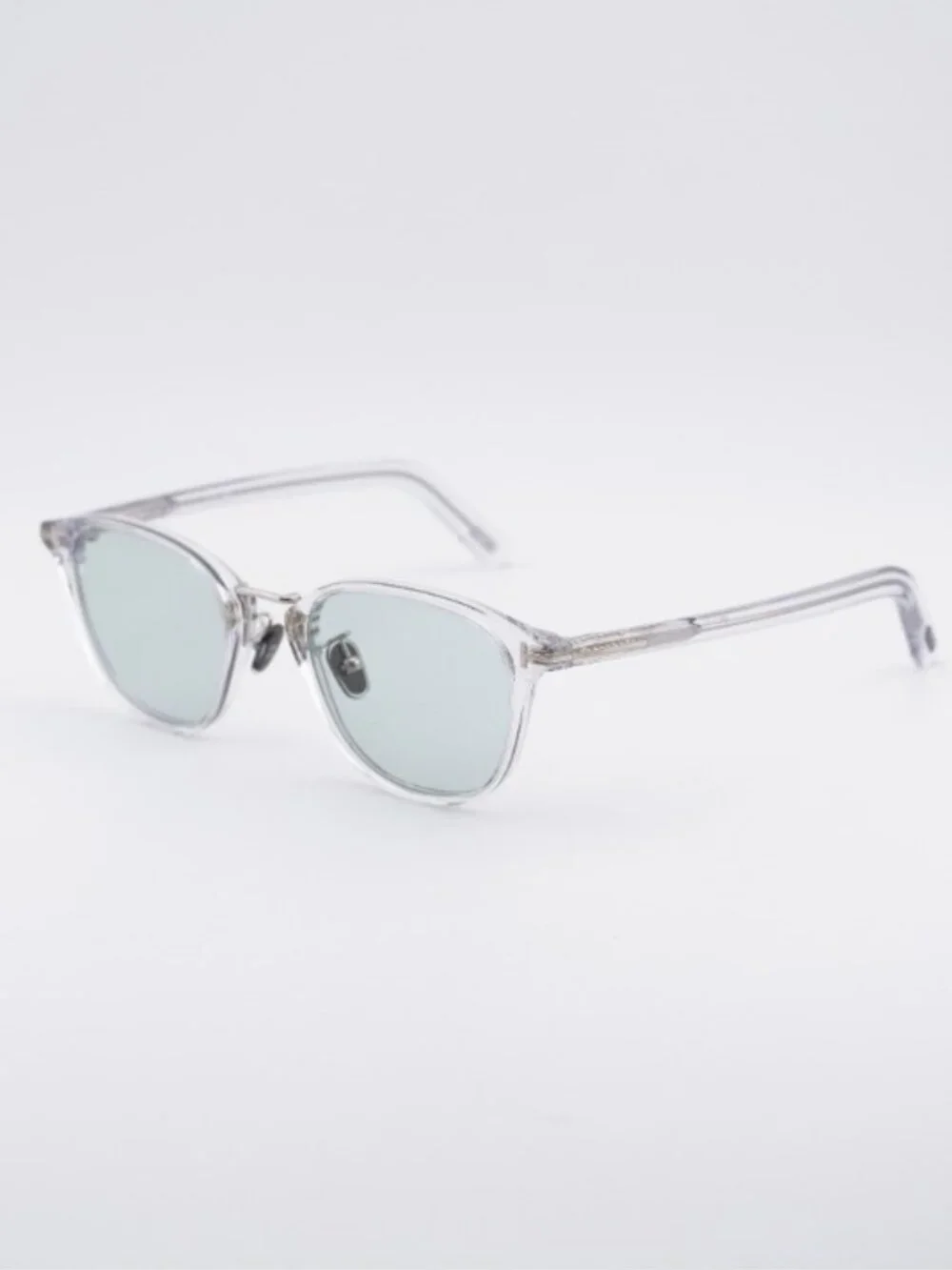 Tom Ford FT1049-D 26N Sunglasses Crystal Square Frame, Green Lenses